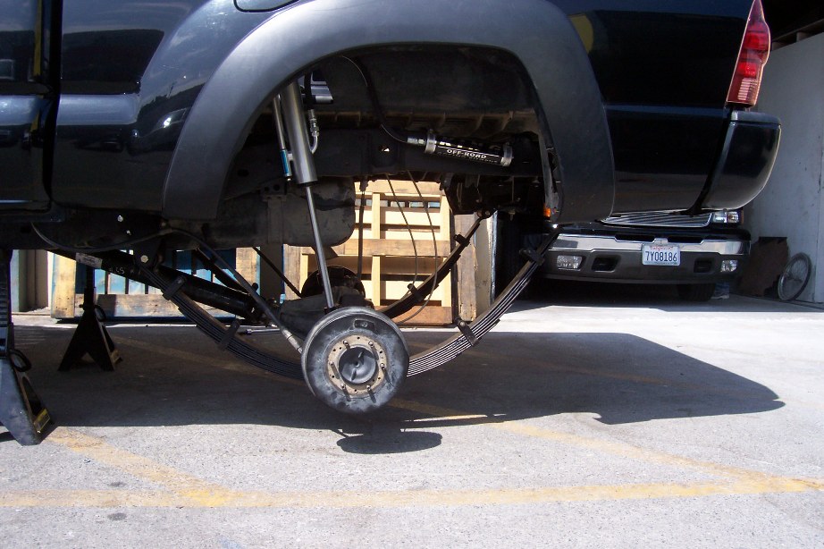 long travel leaf spring setup